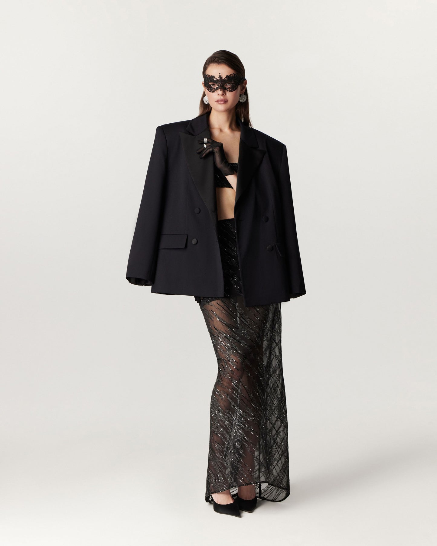 Paillette maxi skirt