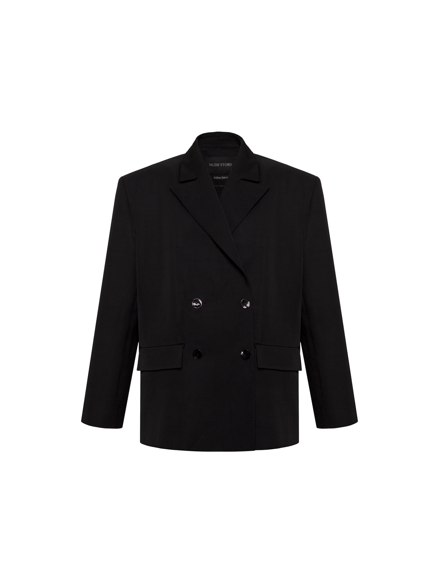 Italian Linen Bold Shoulder Jacket