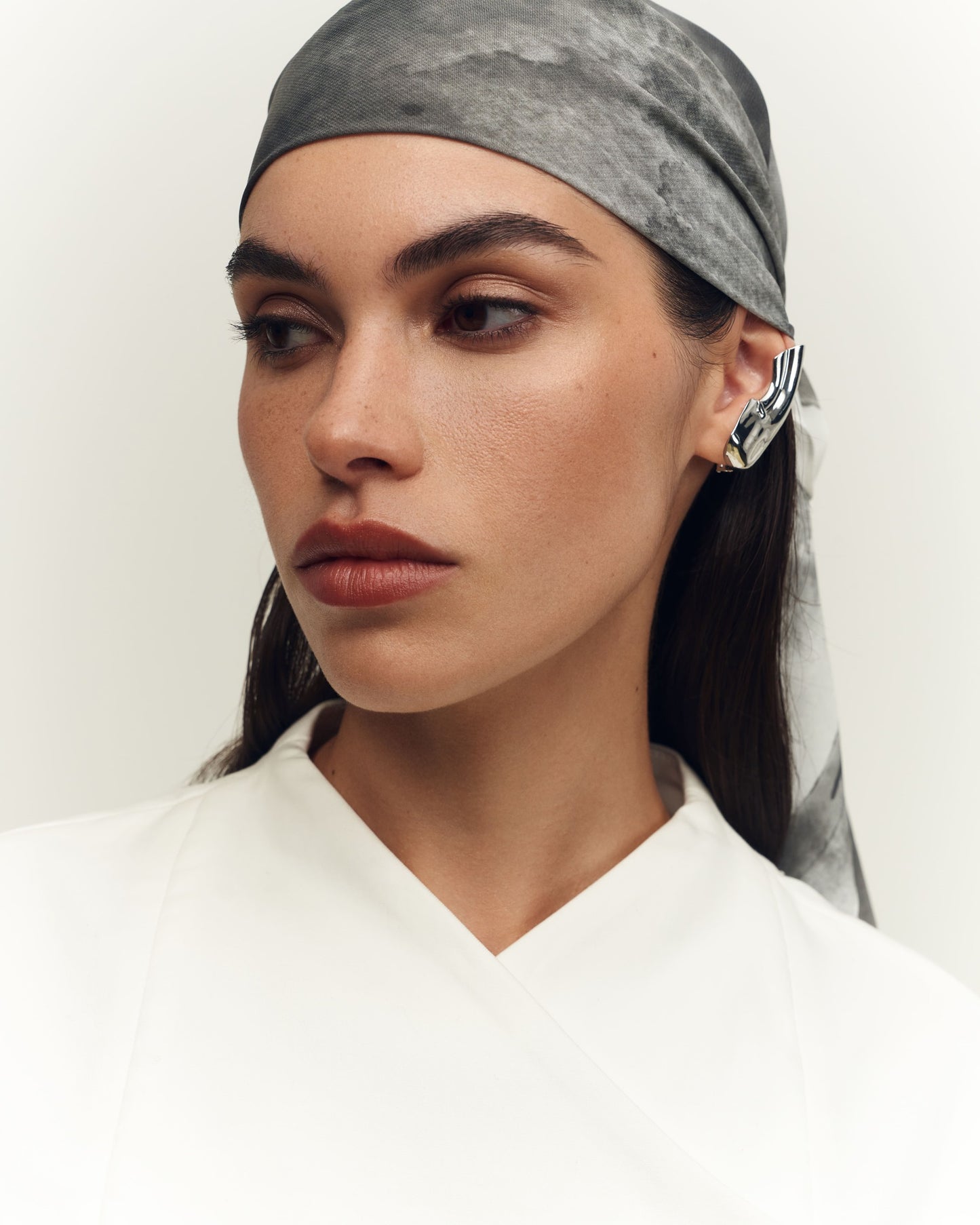 Grisaille chiffon neckerchief