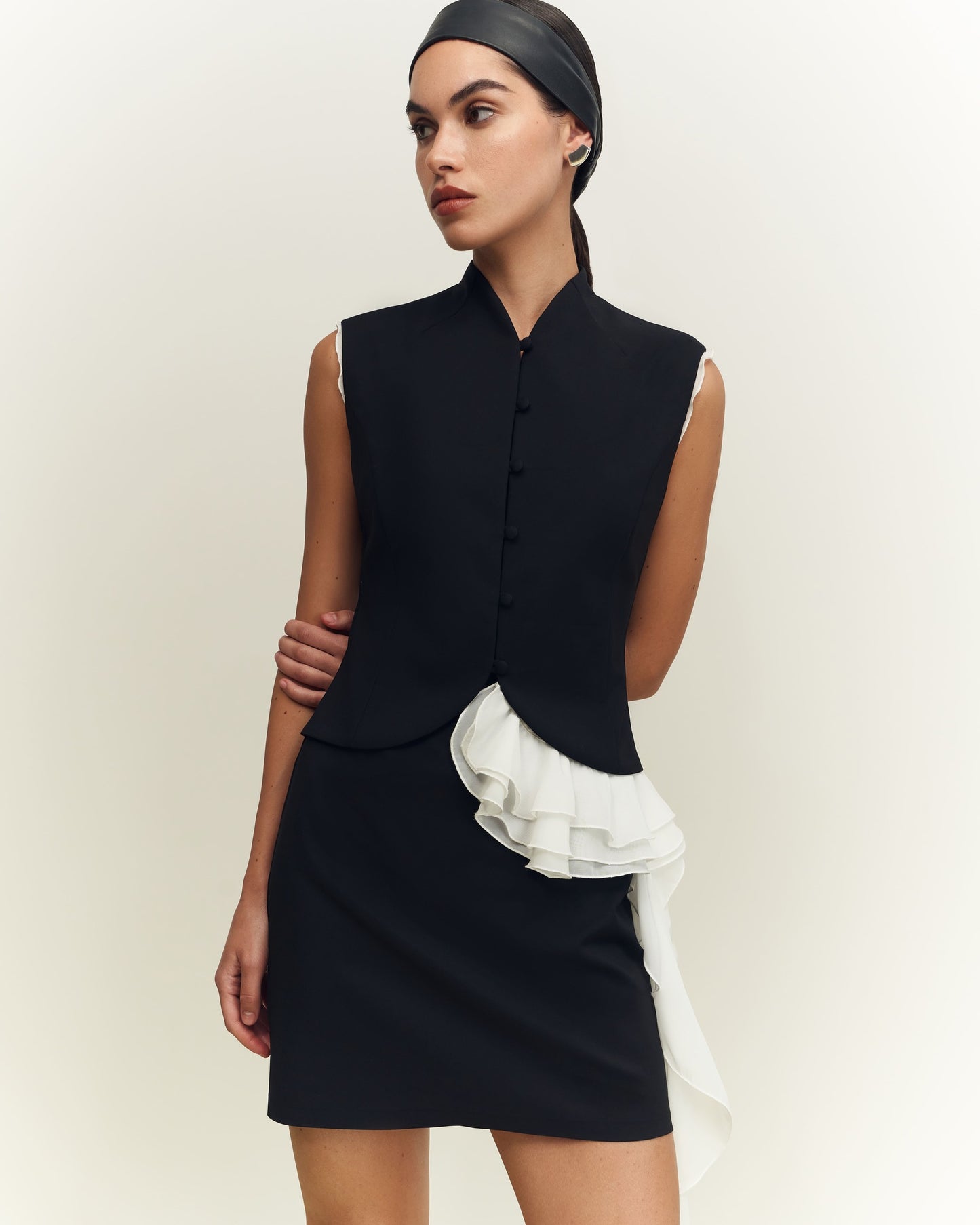 Asymmetrical detailed dress