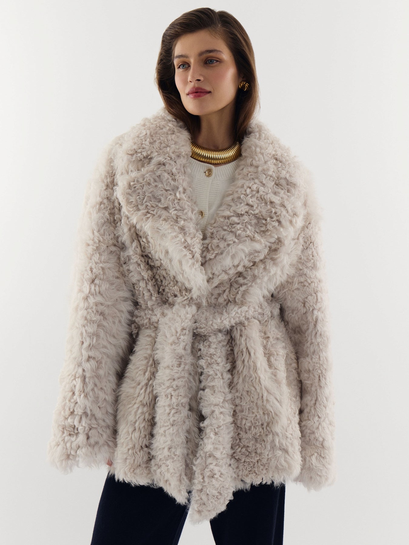 Double-sided fur coat made of Tigrado