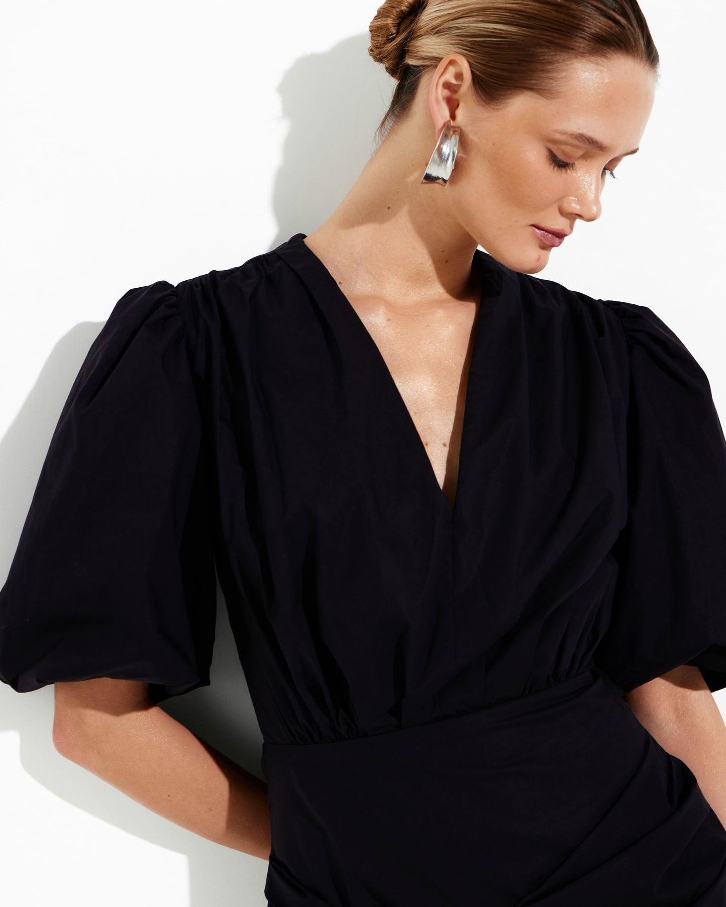 Italian cotton open back dress