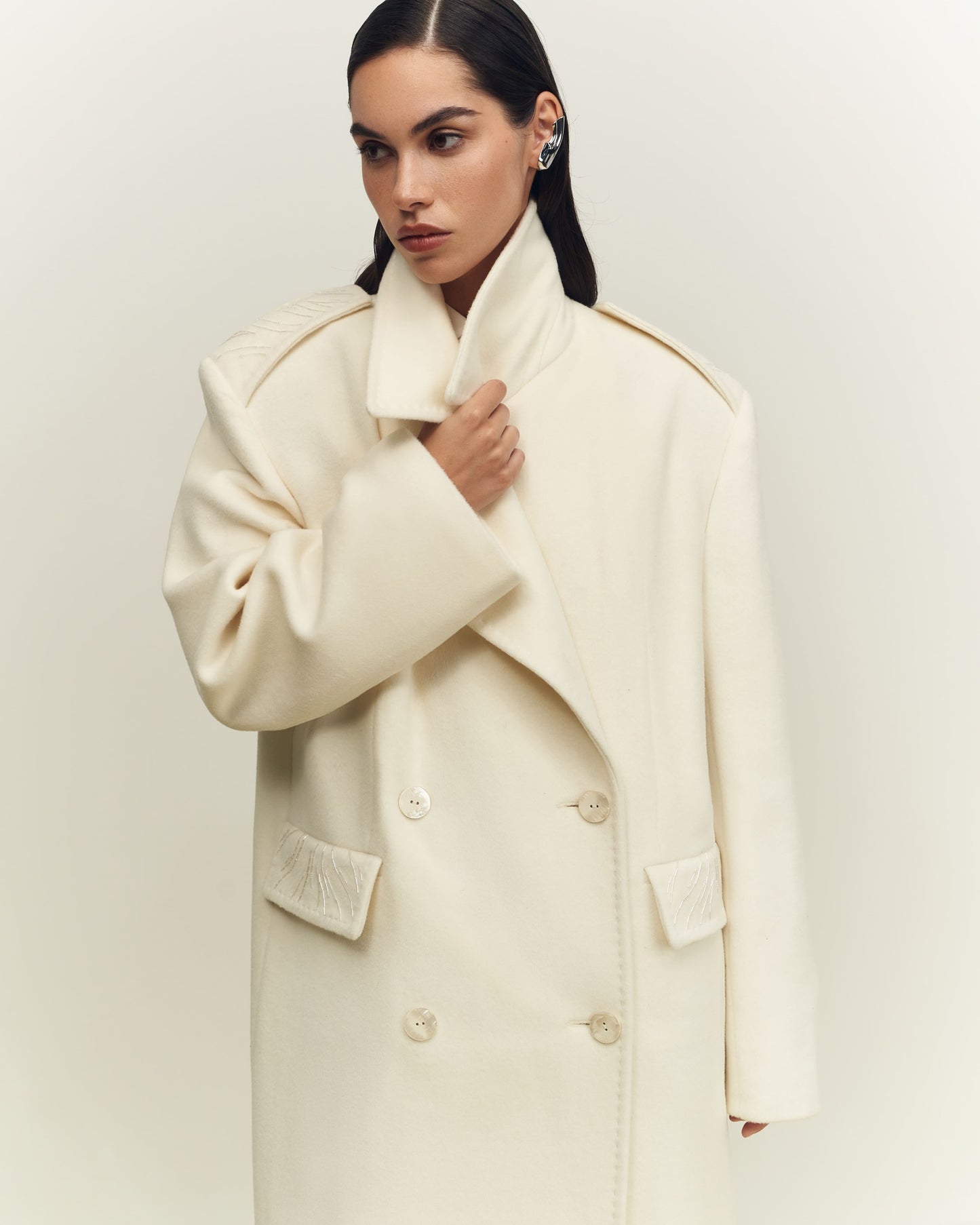Coat with bead embroidery Moonstone