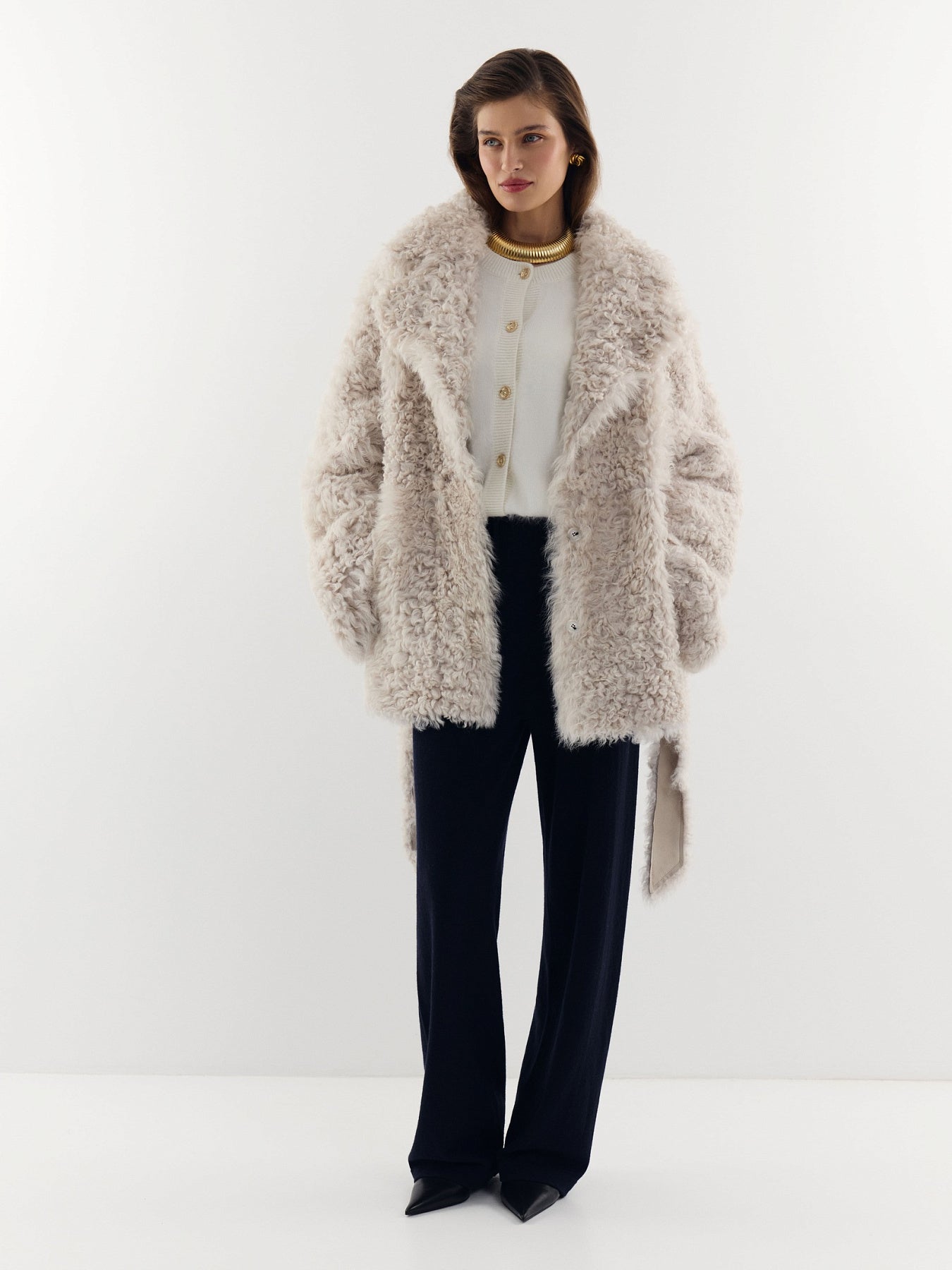 Double-sided fur coat made of Tigrado