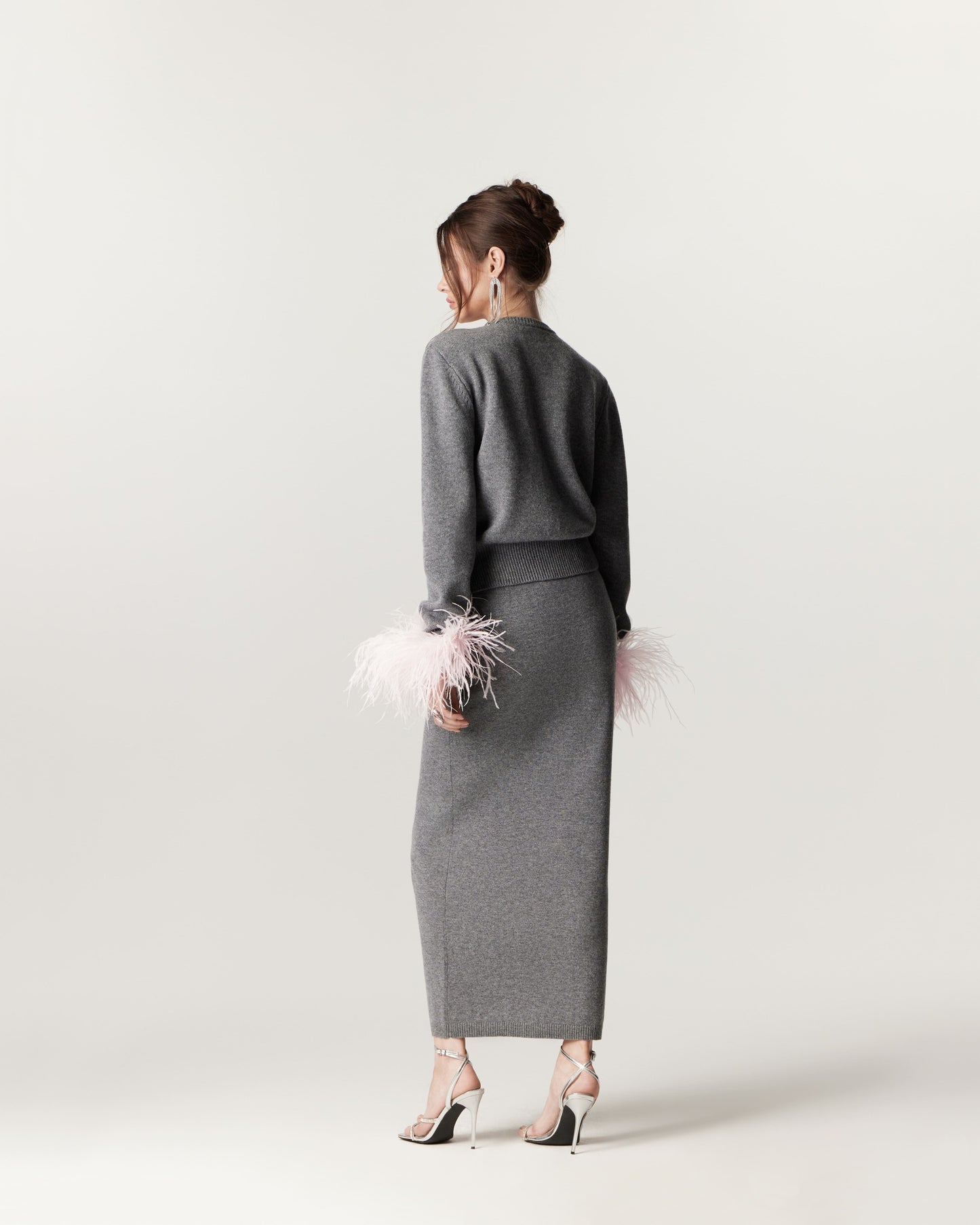 Wool and cashmere maxi skirt
