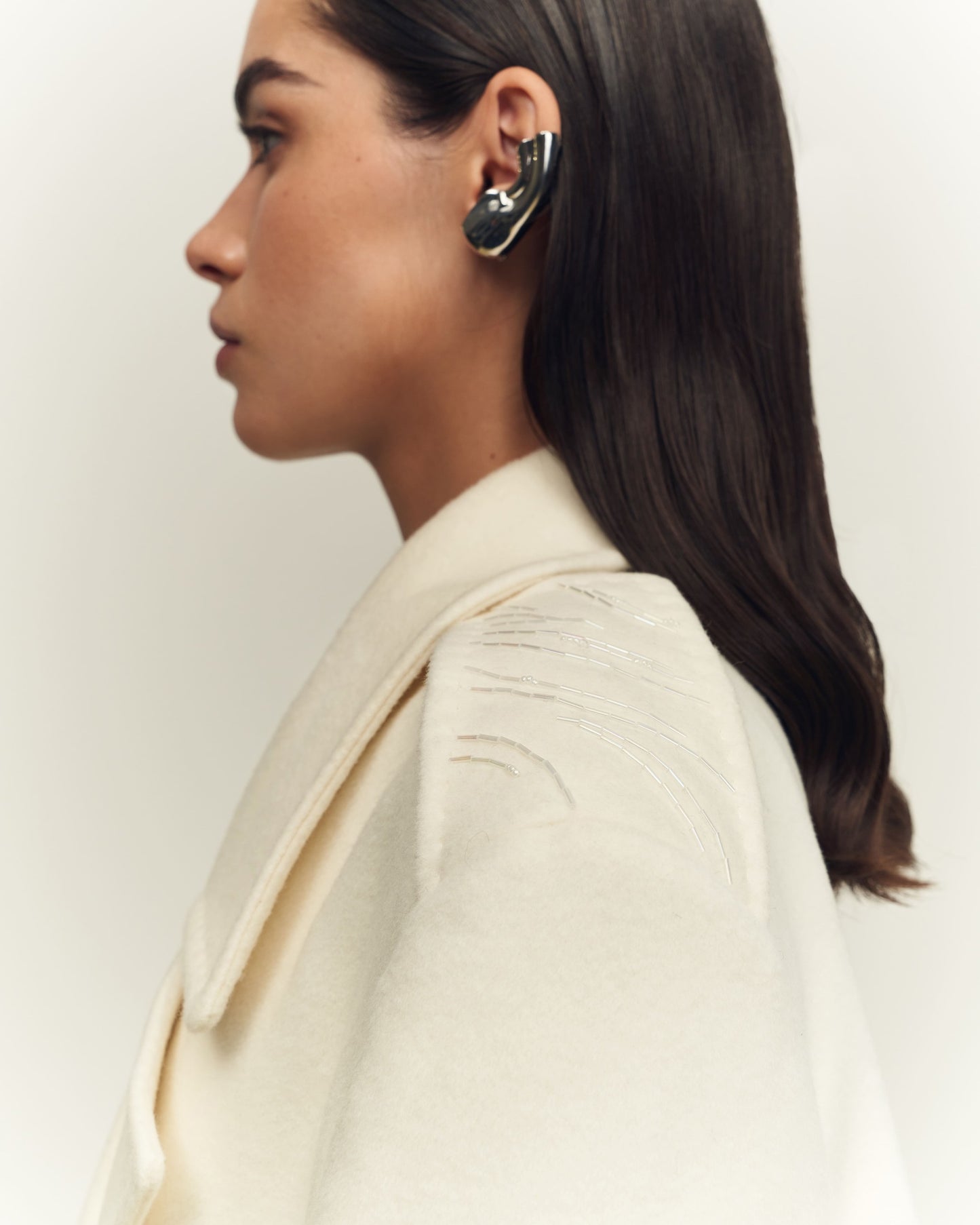 Coat with bead embroidery Moonstone