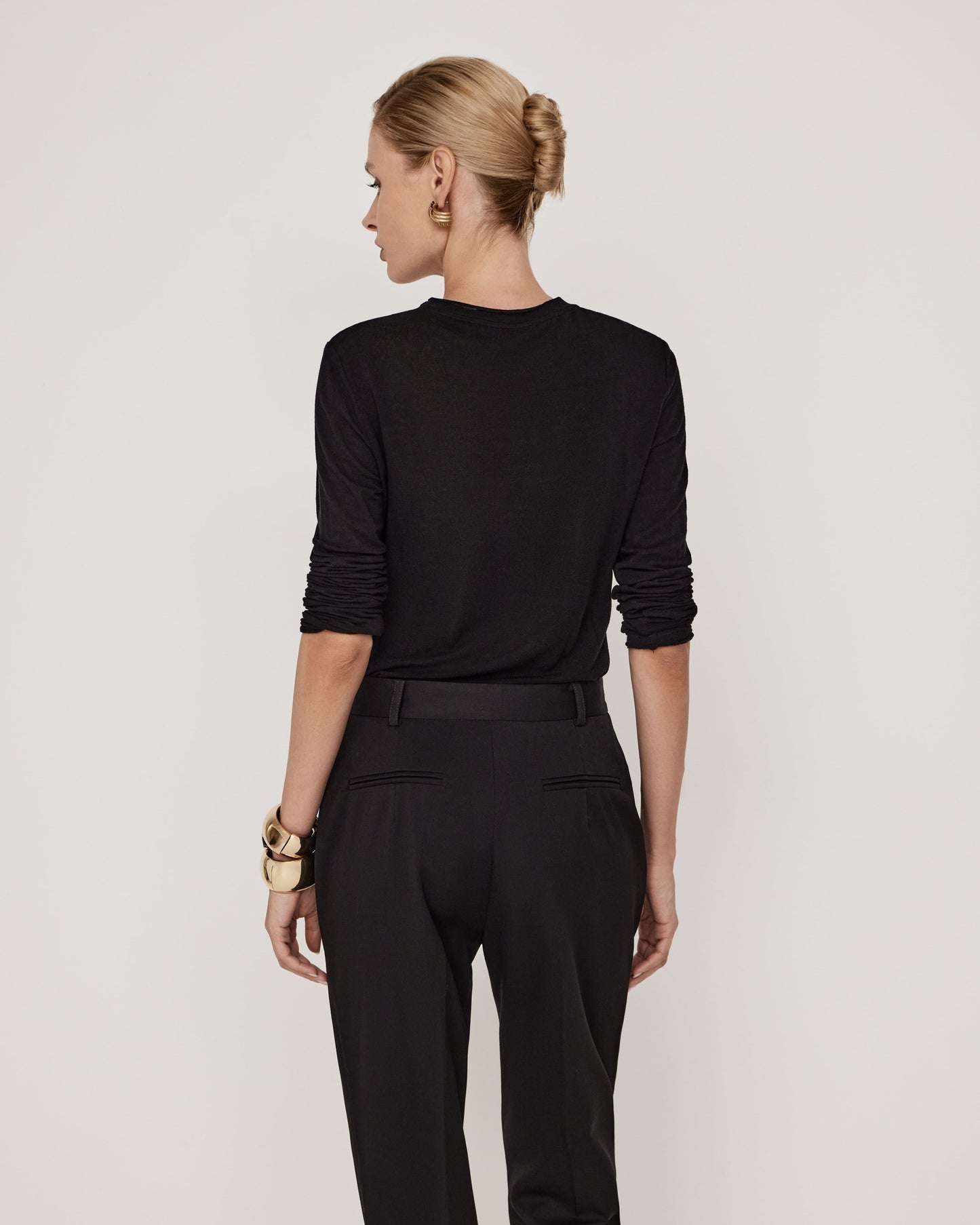 High waist tapered trousers