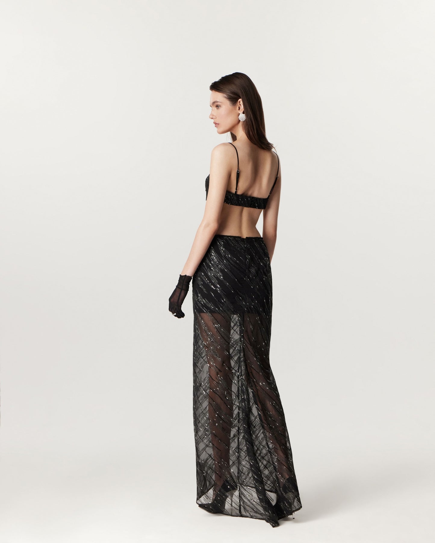 Paillette maxi skirt