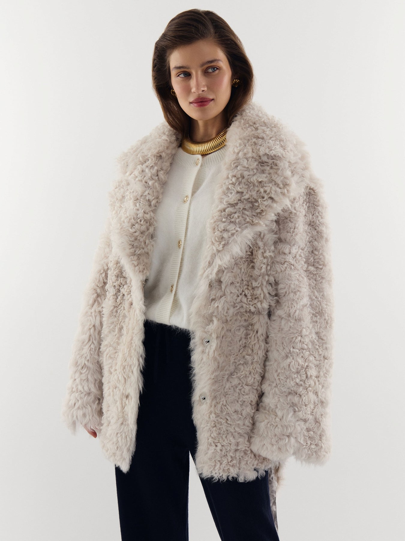 Double-sided fur coat made of Tigrado