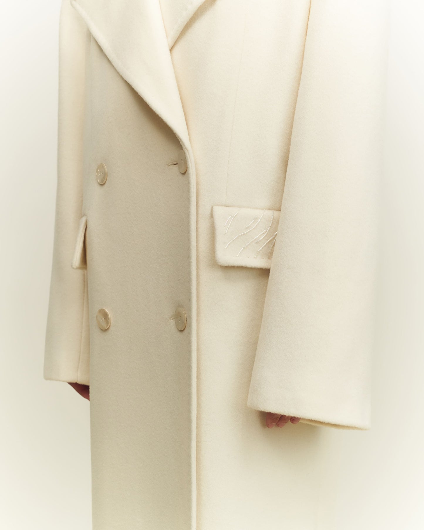 Coat with bead embroidery Moonstone