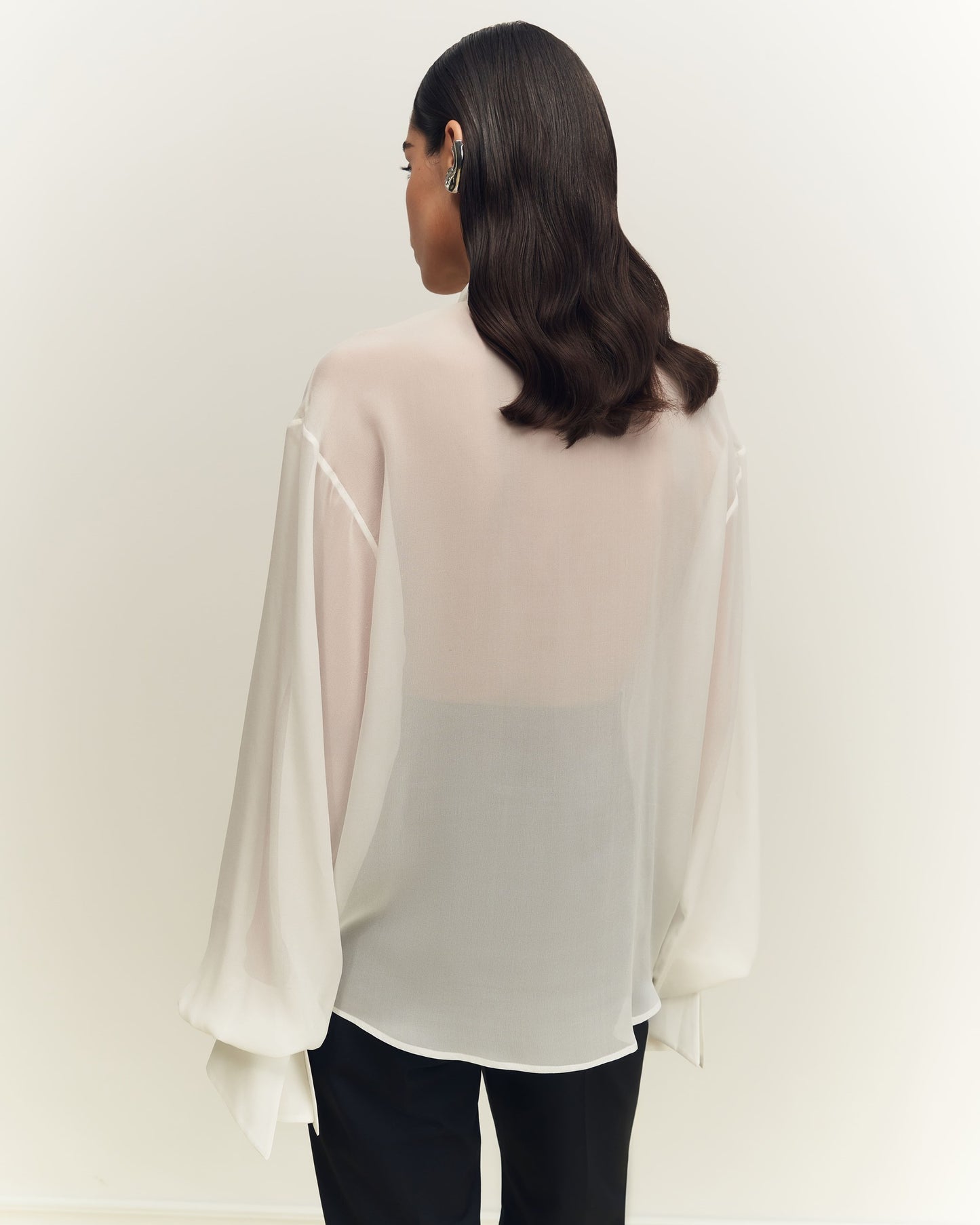 Chemisette Blouse with textured shirt front