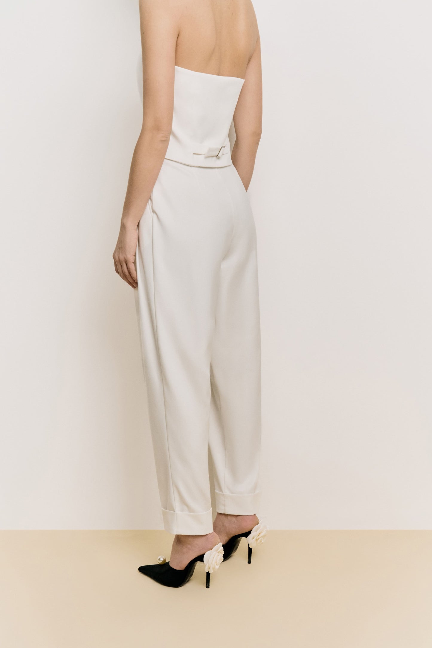 High-waisted trousers