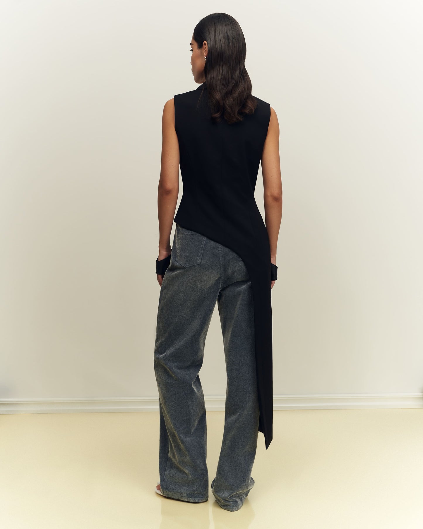 Piece of Grey Moon asymmetrical vest