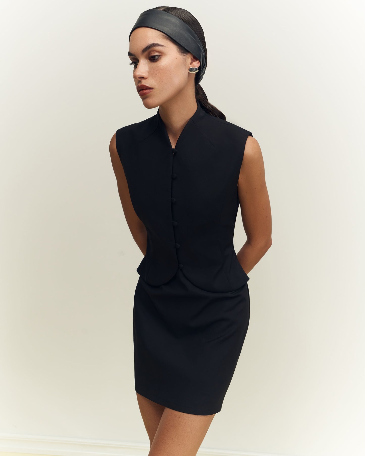 Asymmetrical detailed dress