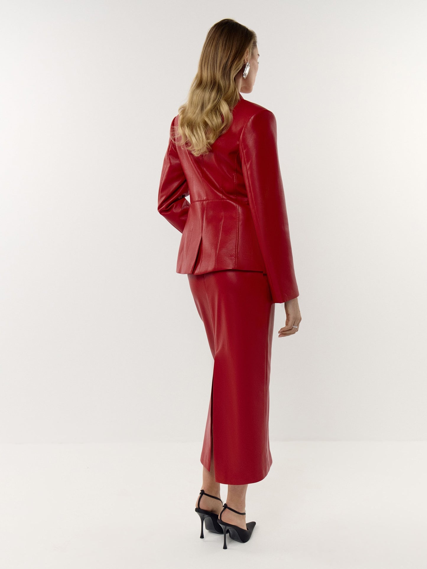 Baccarat eco-leather skirt