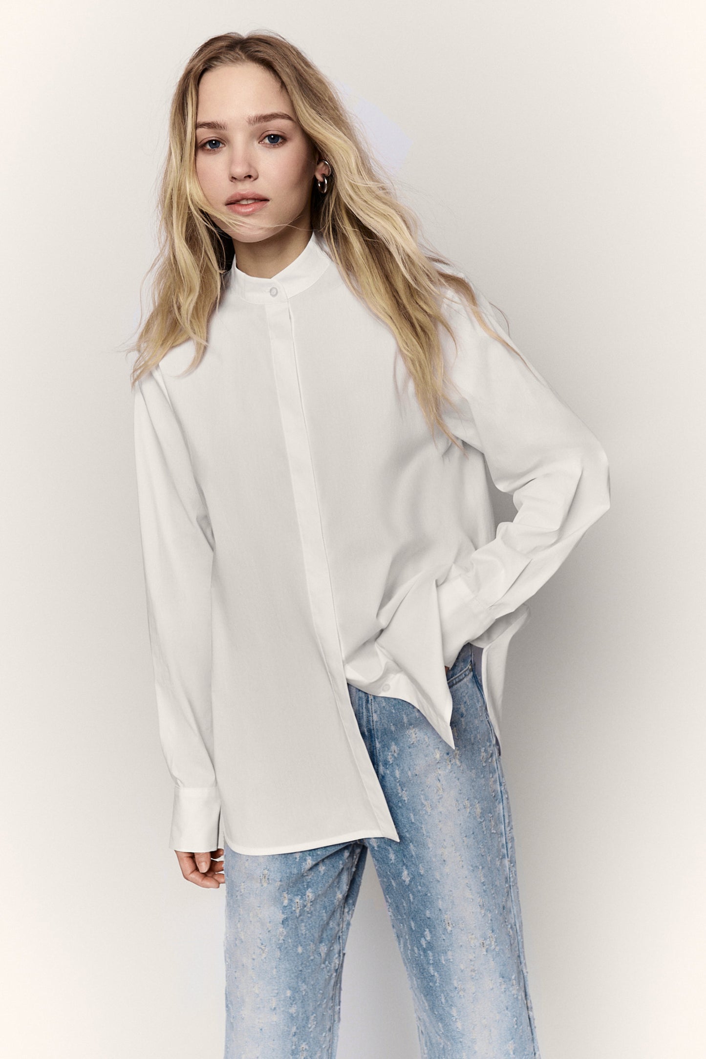 Blouse with a bow