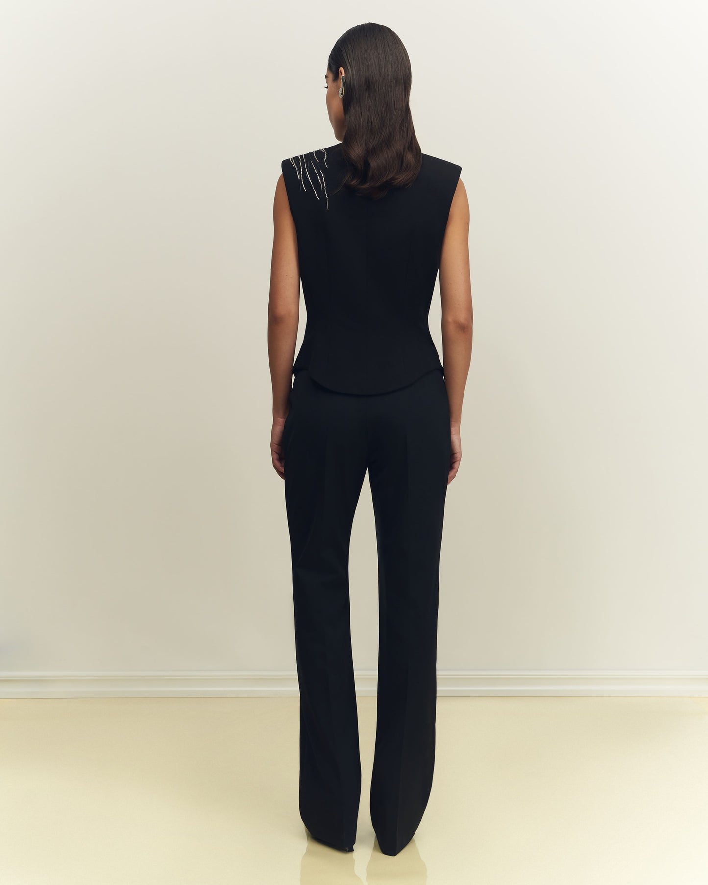 Mirror line beaded vest