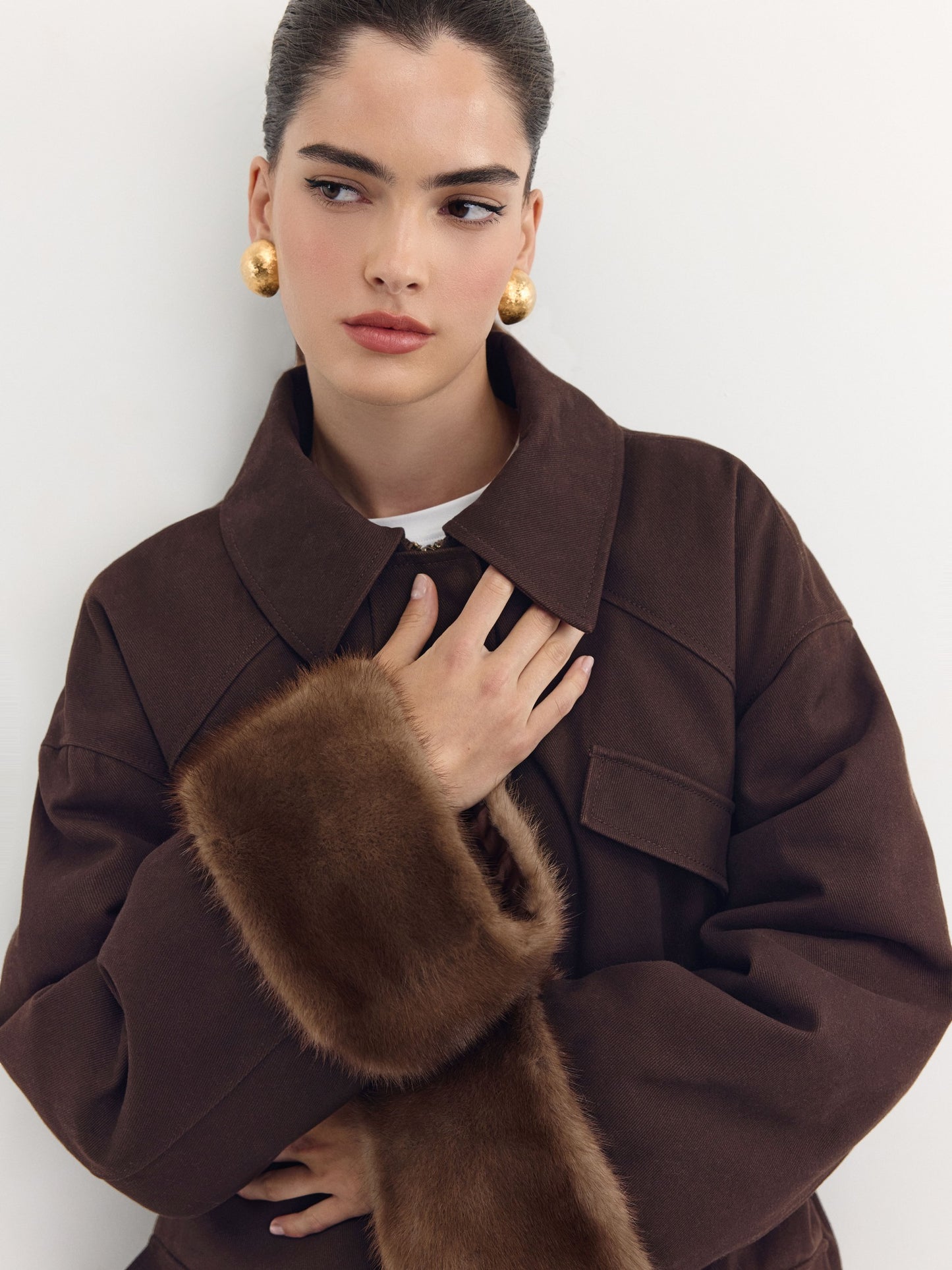 Parka with natural fur trim Como