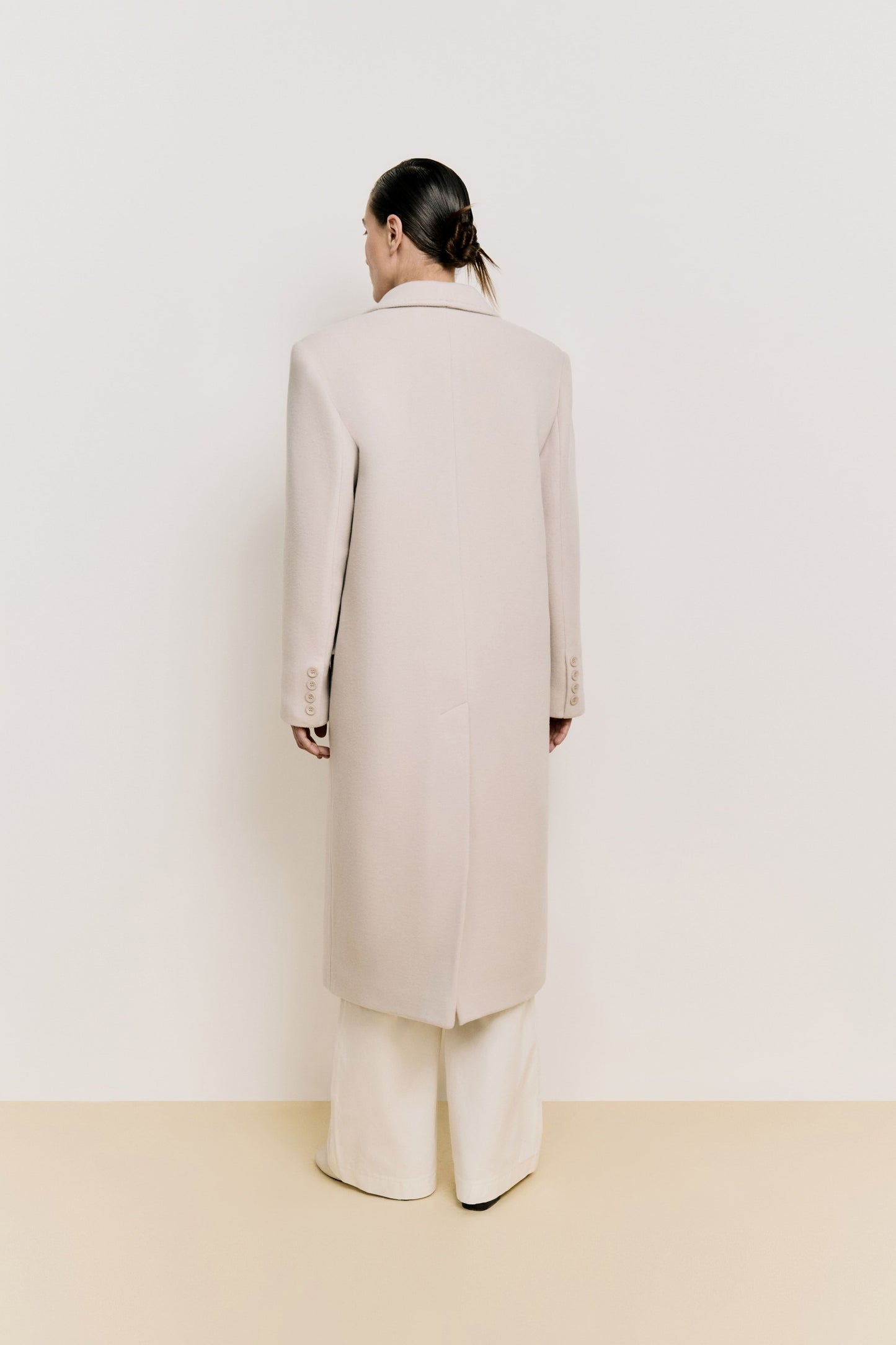 Straight-fit double-breasted coat