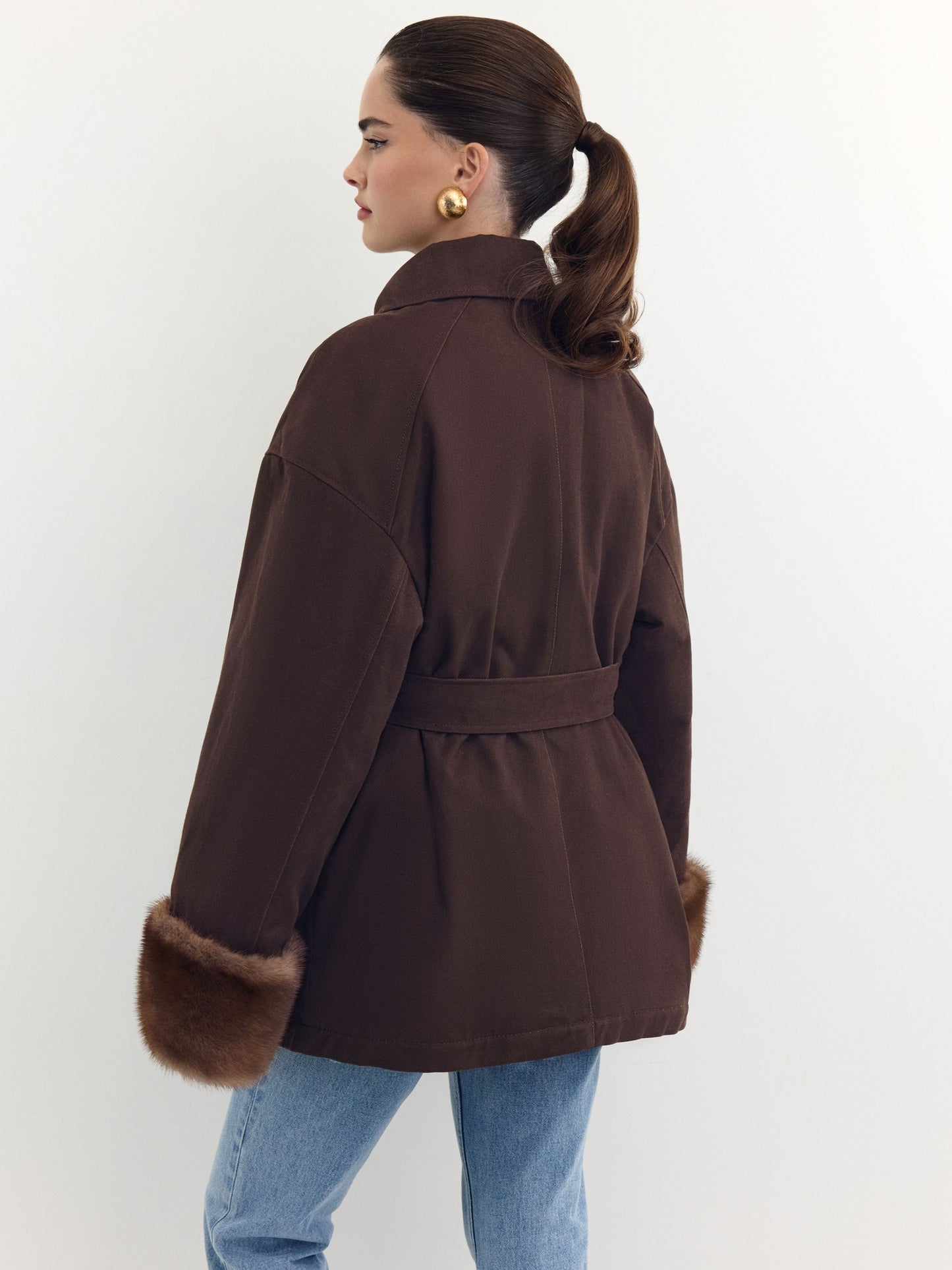 Parka with natural fur trim Como