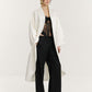 White Bouton Cloak with Voluminous Sleeves