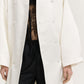 White Bouton Cloak with Voluminous Sleeves