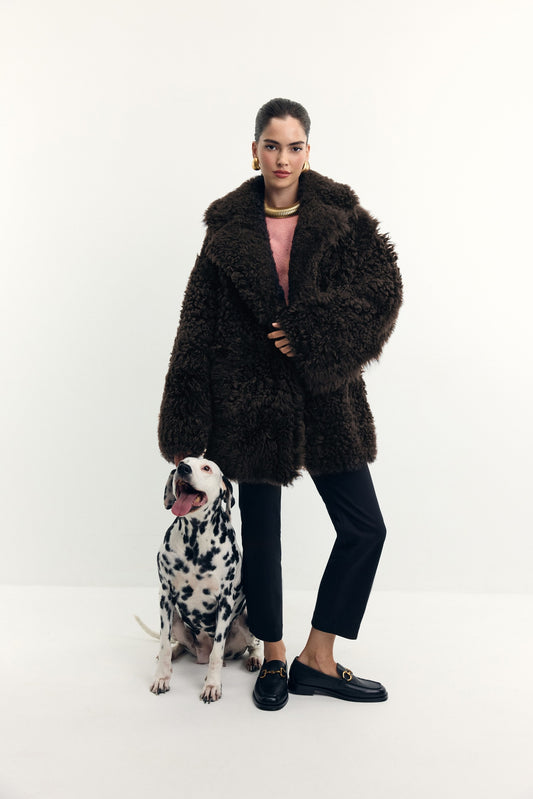 Double-sided fur coat made of Tigrado
