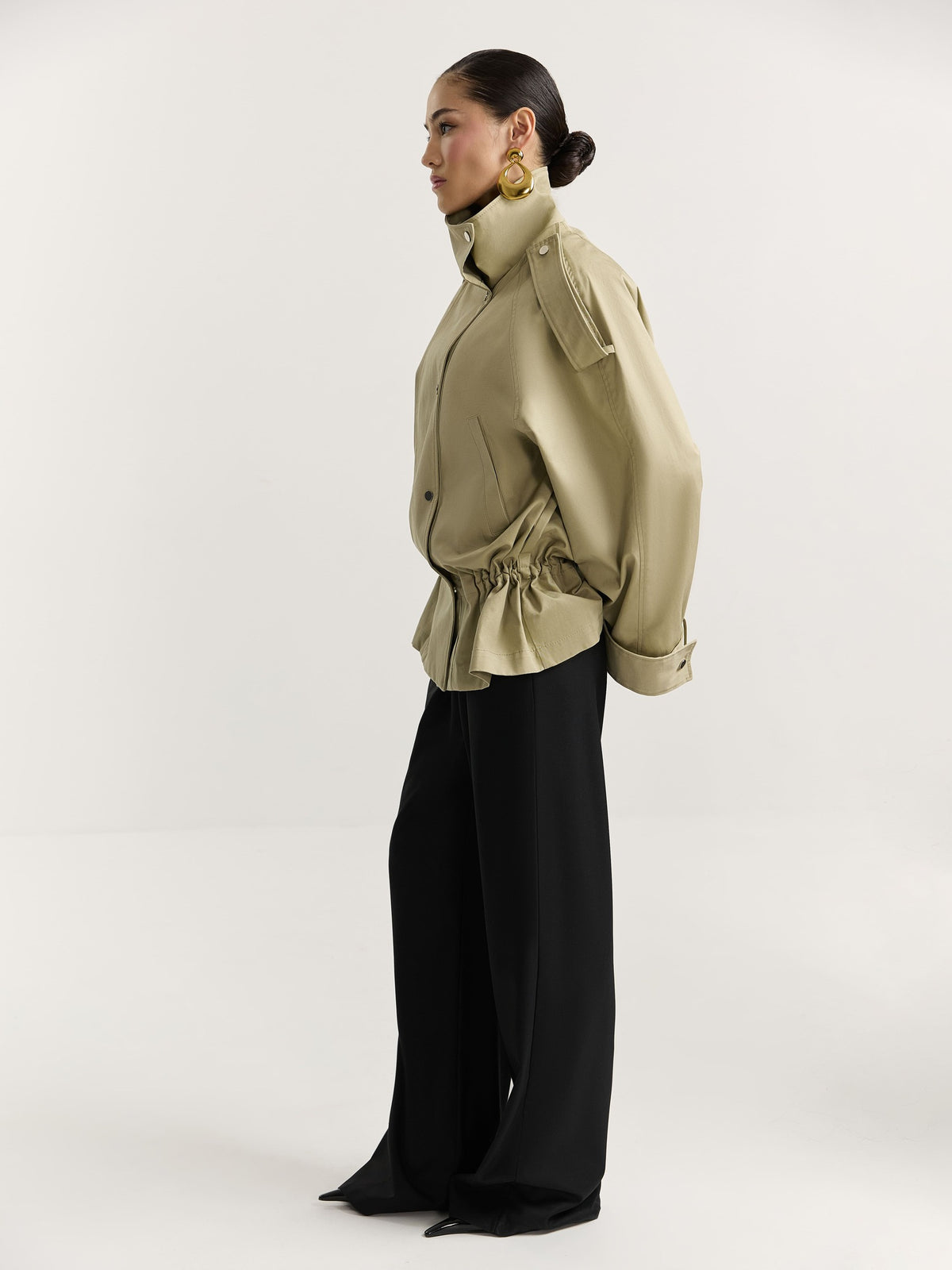 Italian cotton parka with a removable vest