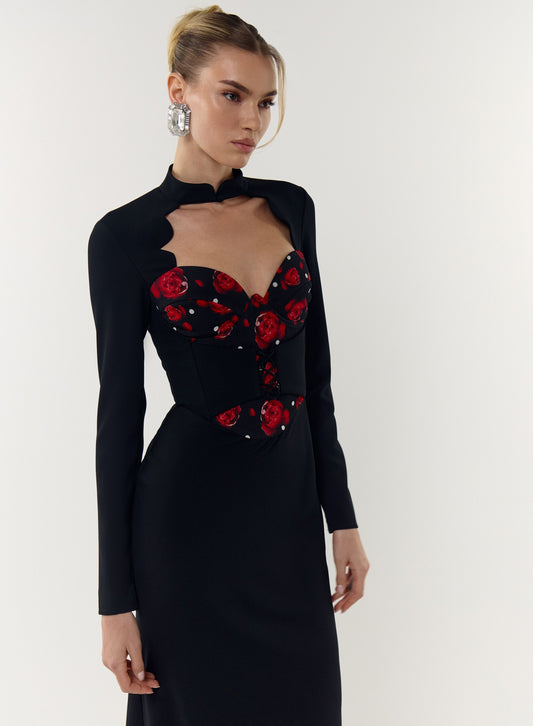 Gamble Corset Dress in Italian Chiffon