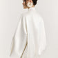 White Bouton Cloak with Voluminous Sleeves