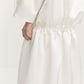White Bouton Cloak with Voluminous Sleeves