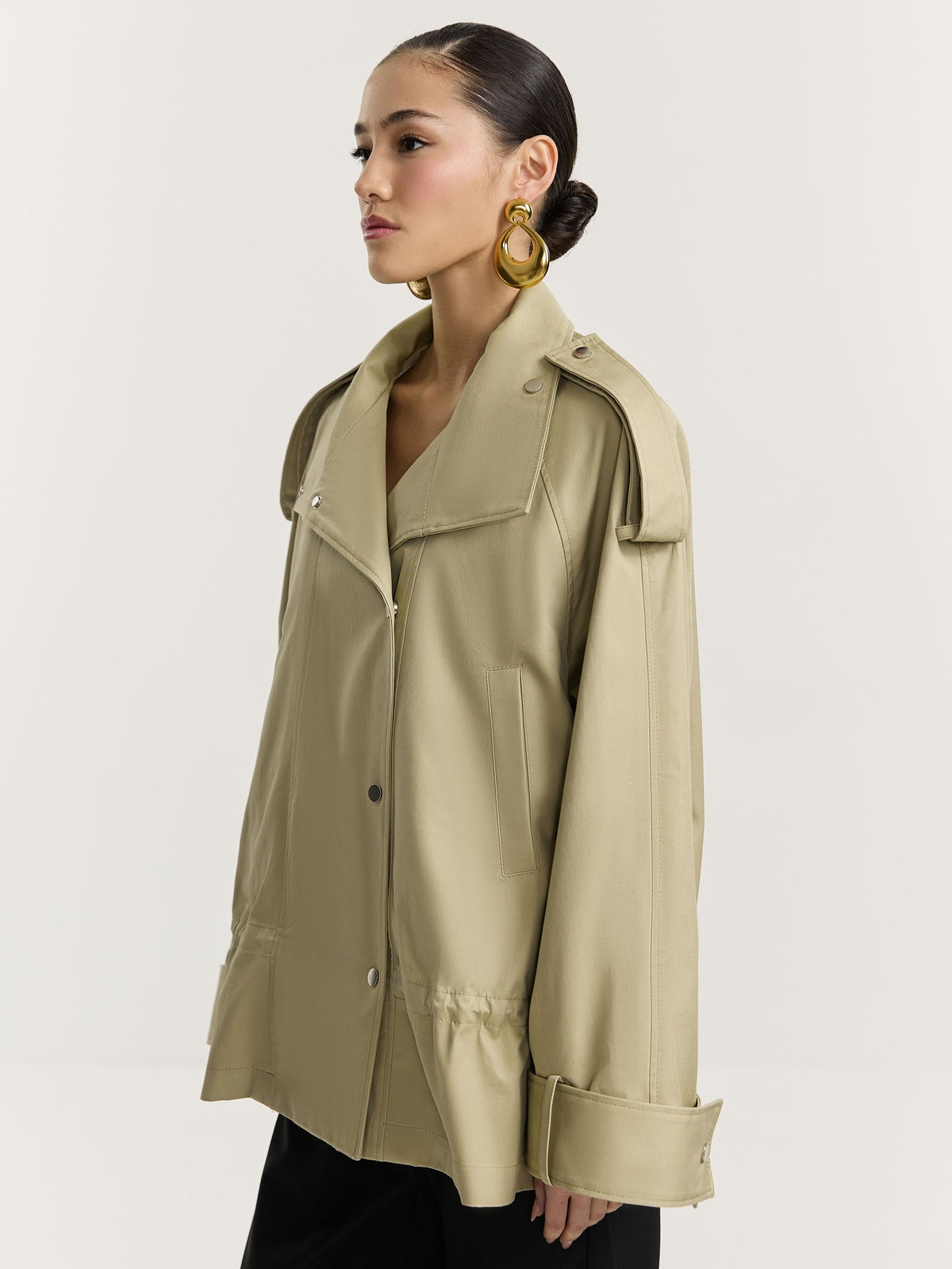 Italian cotton parka with a removable vest