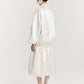 White Bouton Cloak with Voluminous Sleeves
