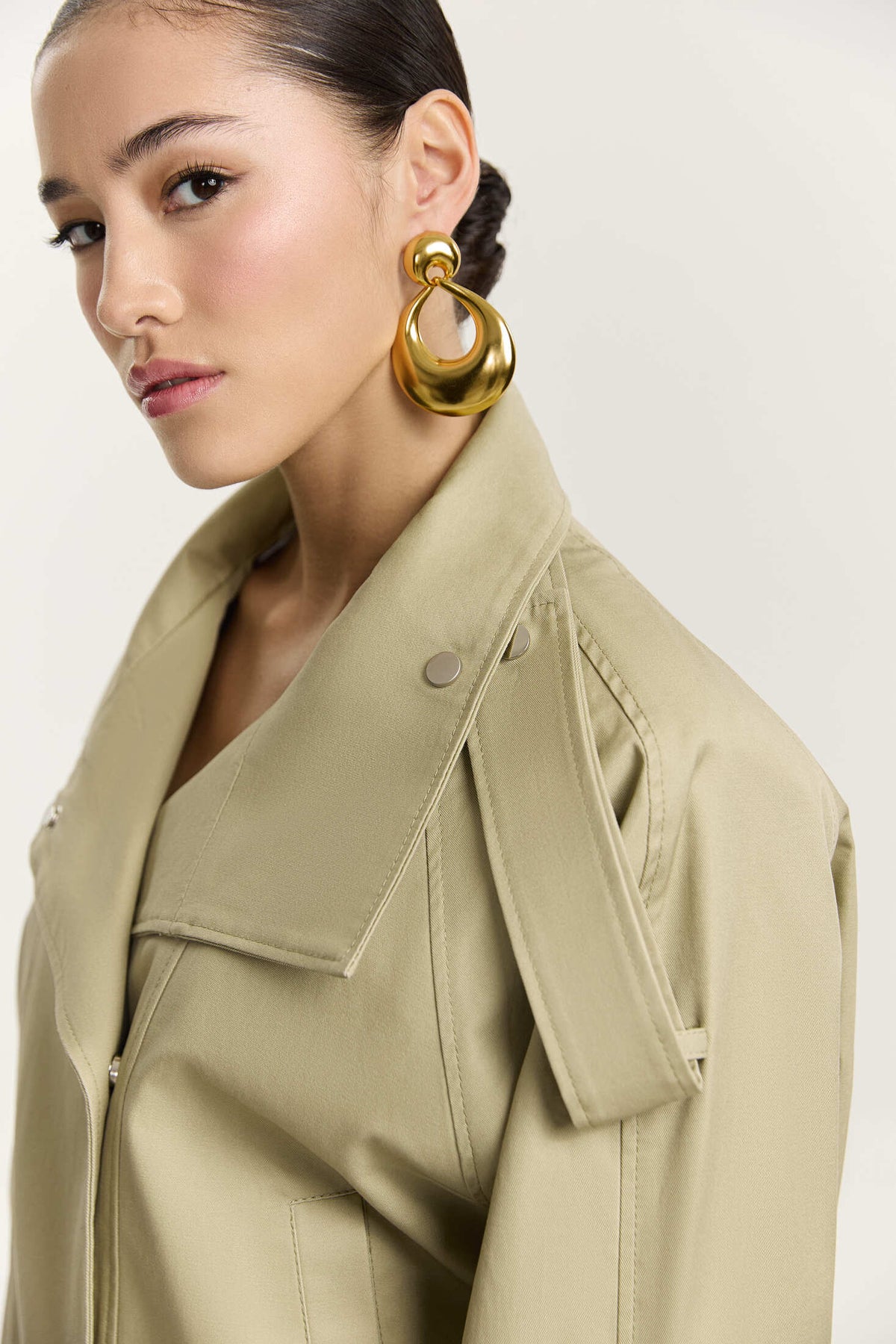Italian cotton parka with a removable vest