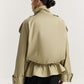 Italian cotton parka with a removable vest