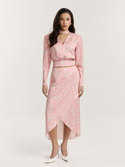 Spring Flower Midi Skirt