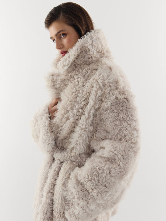 Double-sided fur coat made of Tigrado
