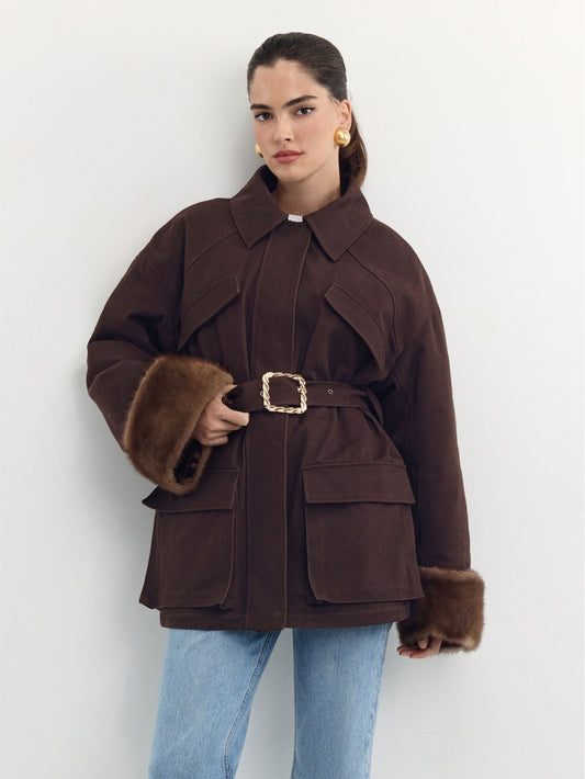 Parka with natural fur trim Como