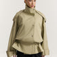 Italian cotton parka with a removable vest