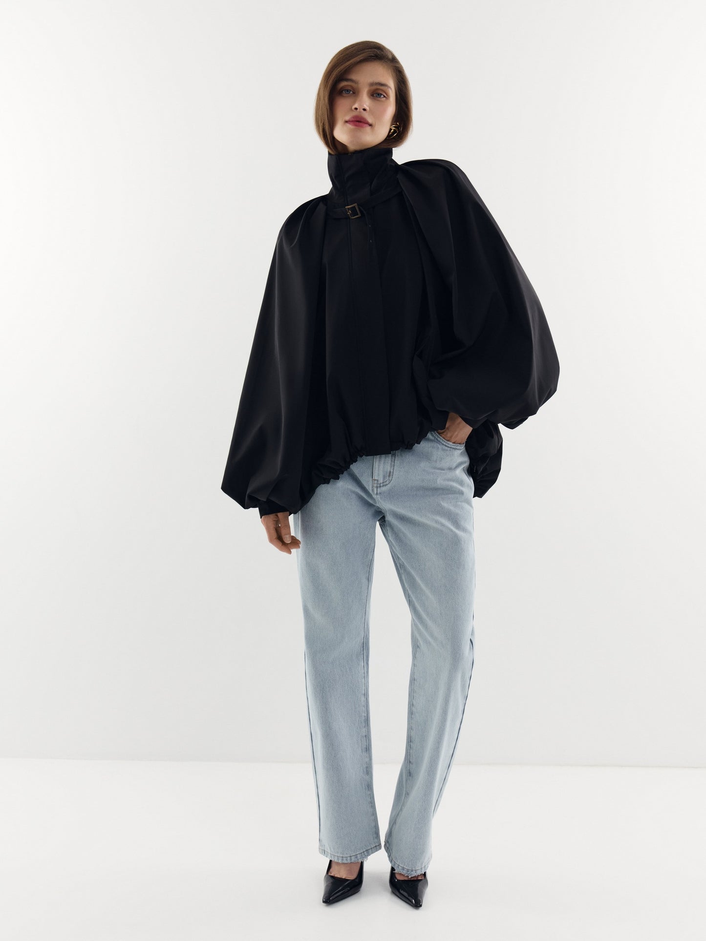 Nude Story x Goucha Voluminous Nylon Bomber