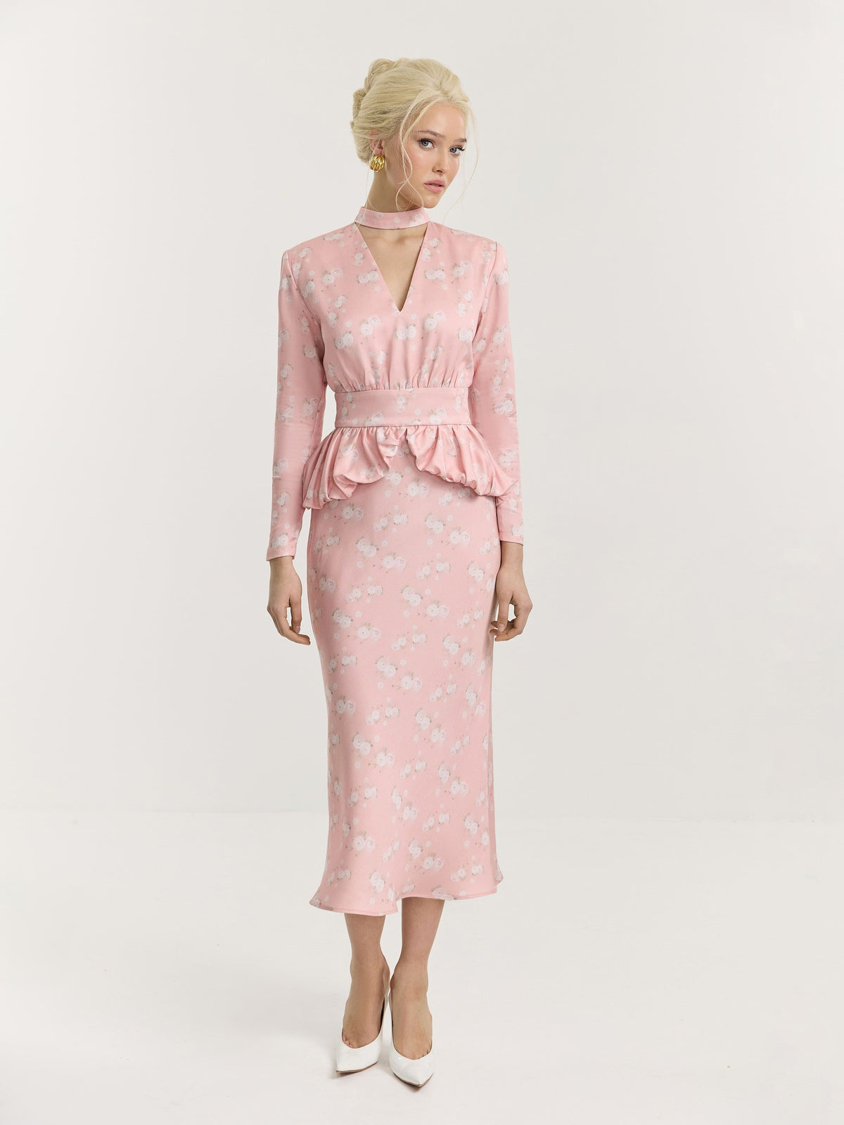 Spring Flower Midi Dress