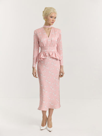 Spring Flower Midi Dress