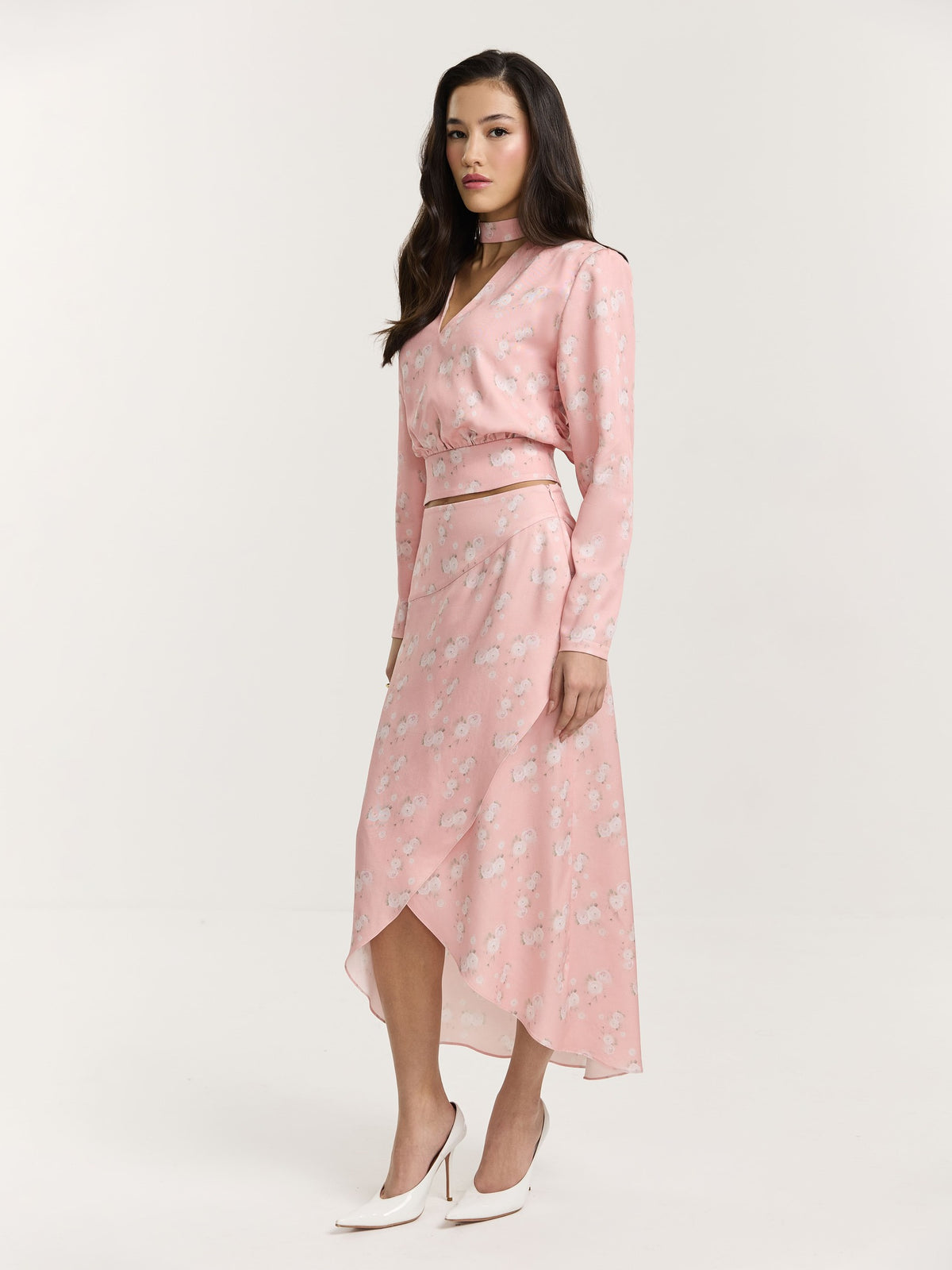 Spring Flower Midi Skirt