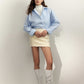 Textured wool Skirt