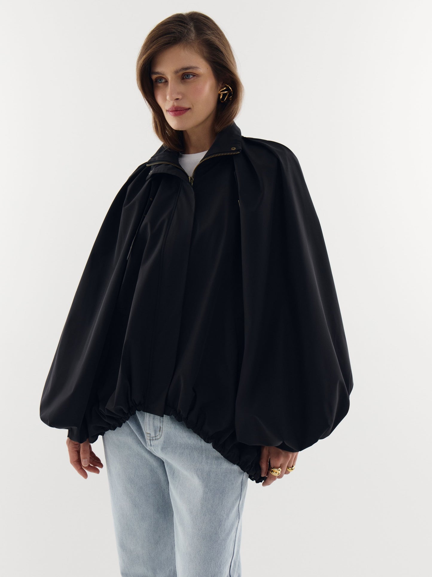 Nude Story x Goucha Voluminous Nylon Bomber