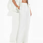 Straight cut trousers made of Italian linen