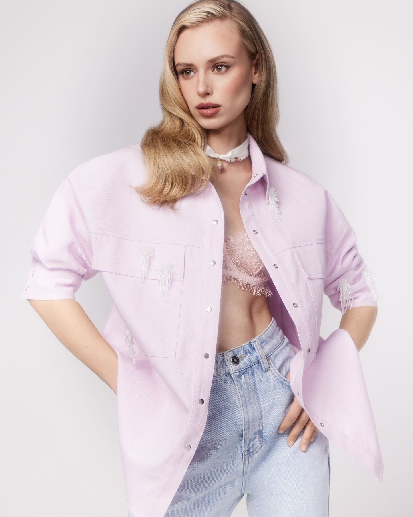 Fleur denim shirt