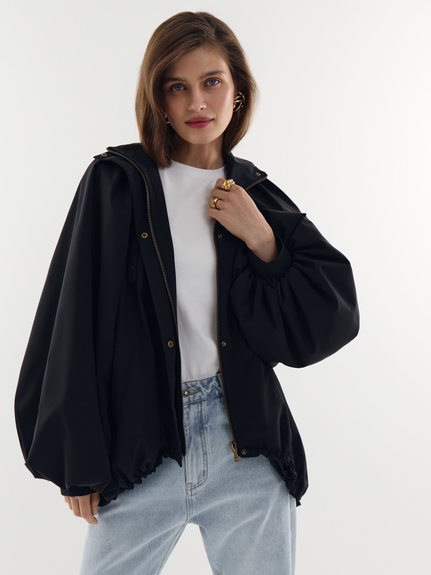 Nude Story x Goucha Voluminous Nylon Bomber