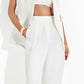 Straight cut trousers made of Italian linen
