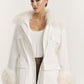 Corduroy parka with llama fur